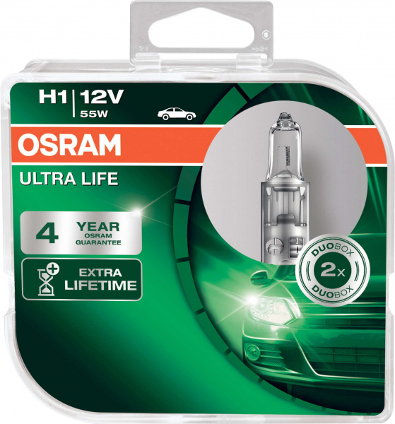 OSRAM H1 12V 55W ULTRA LIFE Extra Lifetime Set - 2 Stück